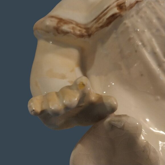 Vintage Antique German Porcelain Piano Baby With Glass Eyes READ - Picture 9 of 10